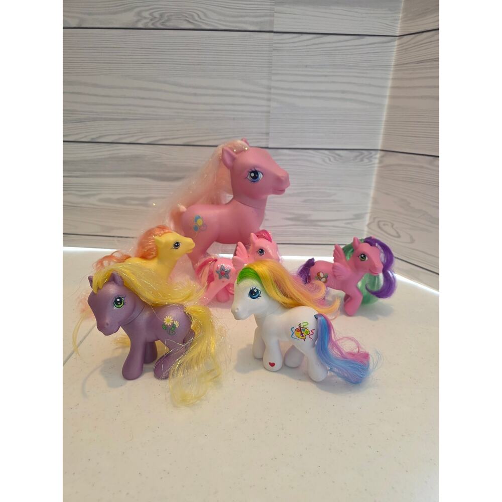 Vintage My Little Pony Lot of 6 G3 2002, 2004, 2005 Pinkie Pink, Finger Paints